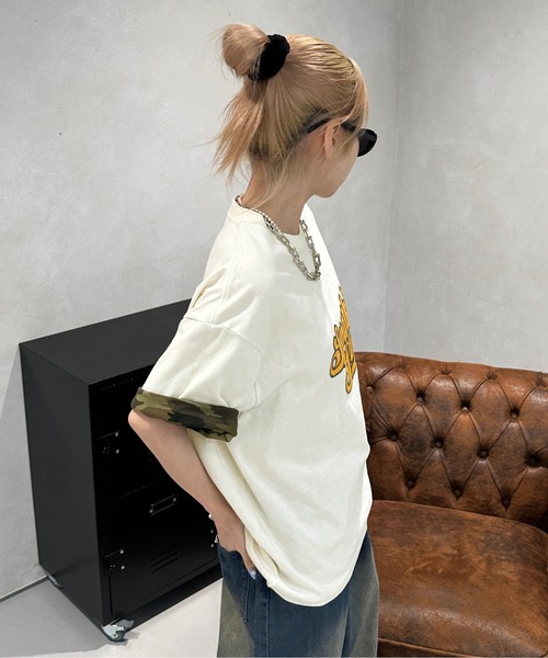 sedacle(セダクル)の「2way迷彩TEE(Tシャツ/カットソー・メンズ・カーキ/アイボリー・SMALL/MEDIUM/LARGE)」の4枚目の写真
