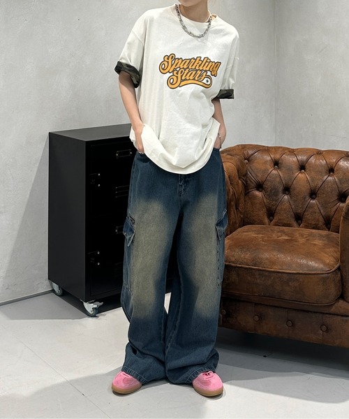 sedacle(セダクル)の「2way迷彩TEE(Tシャツ/カットソー・メンズ・カーキ/アイボリー・SMALL/MEDIUM/LARGE)」の5枚目の写真