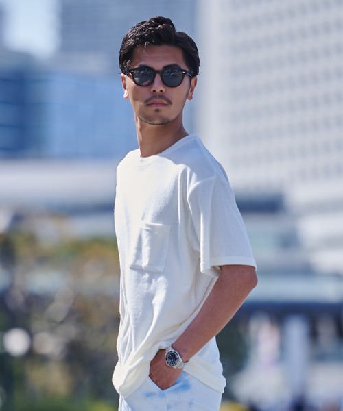 SILVER BULLET（シルバーバレット）の「『CavariA/キャバリア』接触冷感パイル半袖Tシャツ（Tシャツ/カットソー・メンズ・ピンク/ネイビー/ベージュ/ブラック/オフホワイト・XL/L/M）」の7枚目の写真