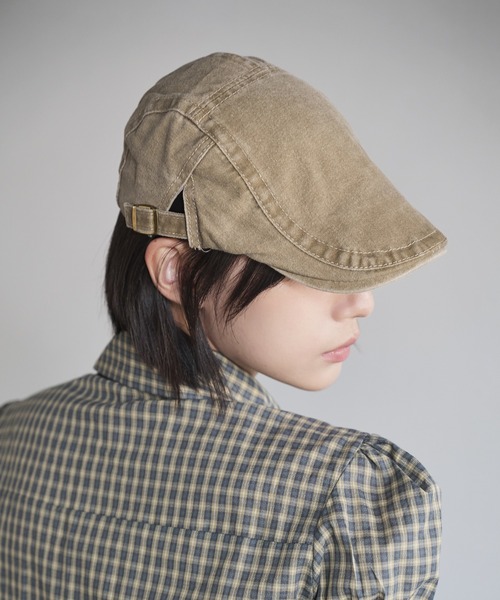 UNE MANSION（ユヌマンション）の「[サイズ調節可能] ビンテージハンチングキャップ（ハンチング/ベレー帽・レディース・ブラック/レッド/ベージュ/ネイビー・ONE SIZE）」の3枚目の写真