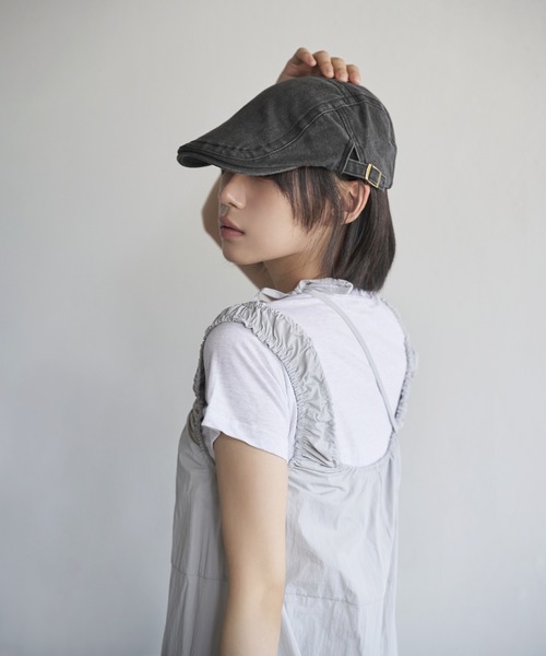 UNE MANSION（ユヌマンション）の「[サイズ調節可能] ビンテージハンチングキャップ（ハンチング/ベレー帽・レディース・ブラック/レッド/ベージュ/ネイビー・ONE SIZE）」の9枚目の写真