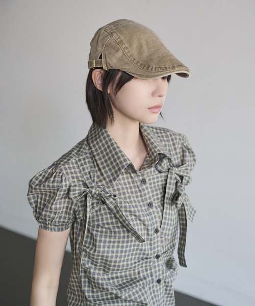 UNE MANSION（ユヌマンション）の「[サイズ調節可能] ビンテージハンチングキャップ（ハンチング/ベレー帽・レディース・ブラック/レッド/ベージュ/ネイビー・ONE SIZE）」の11枚目の写真