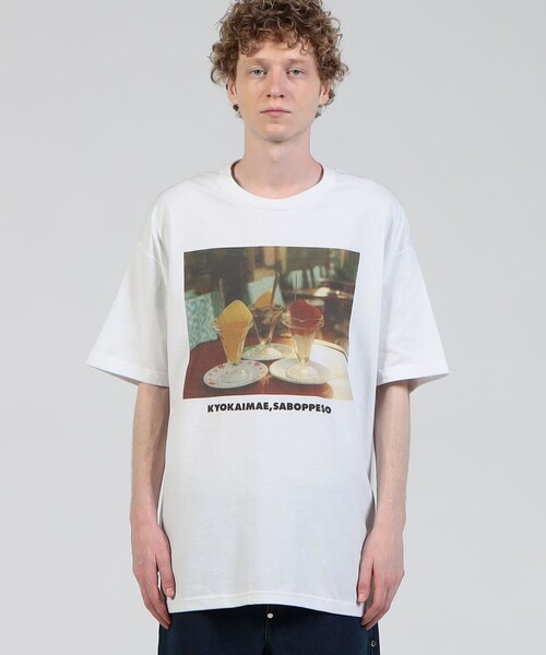 TANGTANG（タンタン）の「TANG TANG KYOKAIMAE，SABOPPESO PHOTO Tシャツ（Tシャツ/カットソー・メンズ・ホワイト系その他・L/XL）」の11枚目の写真