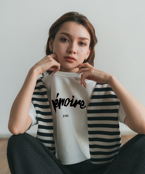 RANCLIC（ランクリック）の「memoire logo miniT【RC】（Tシャツ/カットソー・レディース・ブラック/レッド・FREE）」の2枚目の写真