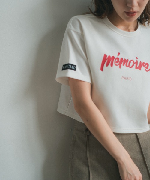 RANCLIC（ランクリック）の「memoire logo miniT【RC】（Tシャツ/カットソー・レディース・ブラック/レッド・FREE）」の3枚目の写真