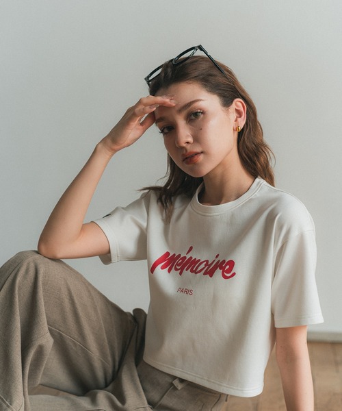 RANCLIC（ランクリック）の「memoire logo miniT【RC】（Tシャツ/カットソー・レディース・ブラック/レッド・FREE）」の5枚目の写真