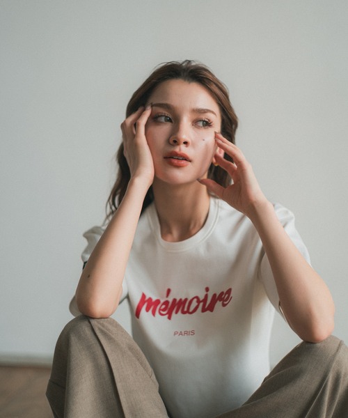 RANCLIC（ランクリック）の「memoire logo miniT【RC】（Tシャツ/カットソー・レディース・ブラック/レッド・FREE）」の7枚目の写真