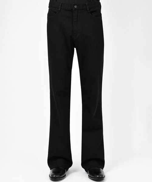 LAD MUSICIAN(ラッドミュージシャン)の「STRETCH DENIM SLIM FLARE PANTS(デニムパンツ・メンズ・ブラック・46/44/42)」の4枚目の写真