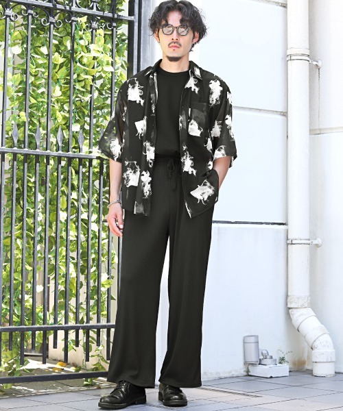 LUXSTYLE（ラグスタイル）の「プリーツワイドイージーパンツ（その他パンツ・メンズ・ベージュ/スモーク/ブラック・L/M）」の17枚目の写真