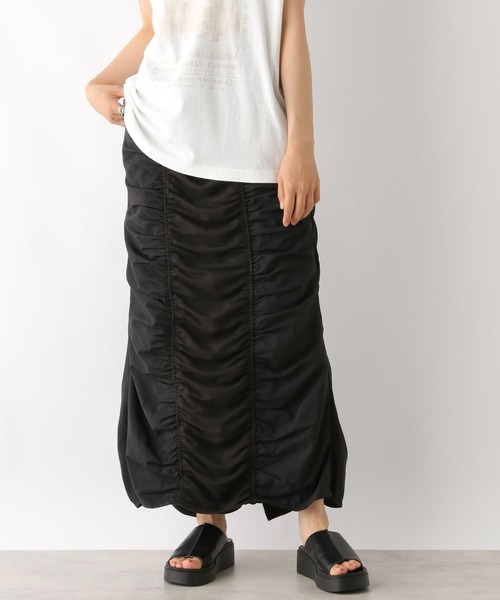 LEPSIM(レプシィム)の「異素材シャーリングスカート 116750(スカート・レディース・ブラック/アイボリー/チャコールグレー・FREE)」の10枚目の写真