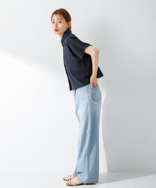 URBAN RESEARCH Sonny Label(アーバンリサーチサニーレーベル)の「リネン混クロップドドルマンシャツ(シャツ/ブラウス・レディース・ホワイト系その他/ベージュ/ネイビー・FREE)」の9枚目の写真