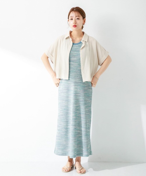 URBAN RESEARCH Sonny Label(アーバンリサーチサニーレーベル)の「リネン混クロップドドルマンシャツ(シャツ/ブラウス・レディース・ホワイト系その他/ベージュ/ネイビー・FREE)」の20枚目の写真