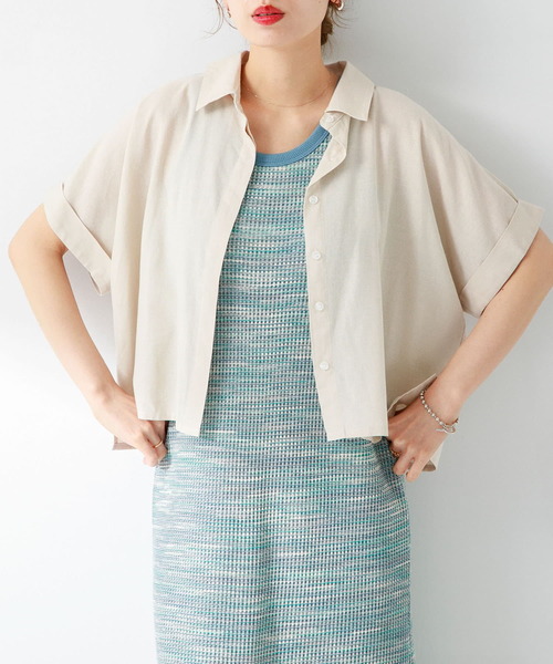 リネン混クロップドドルマンシャツ Sonny Label｜リネン混クロップドドルマンシャツ | Rakuten
