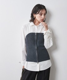  ニットビスチェ ＜大きいサイズ有＞シックスタイル　