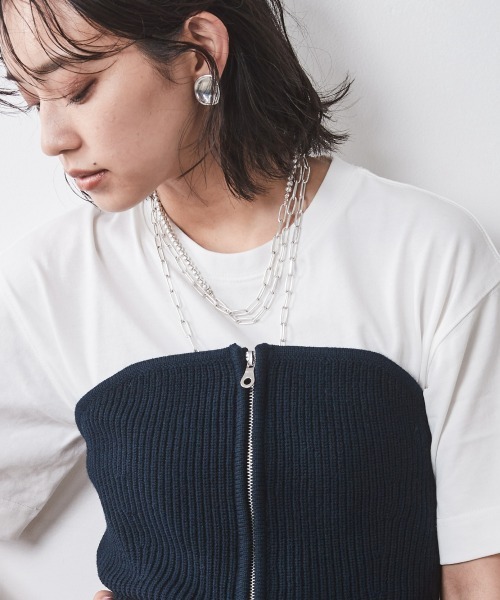 CHIC STYLE(シックスタイル)の「 ニットビスチェ <大きいサイズ有>シックスタイル (ベスト・レディース・グレー/ネイビー・M/L/LL/3L/4L/5L)」の22枚目の写真