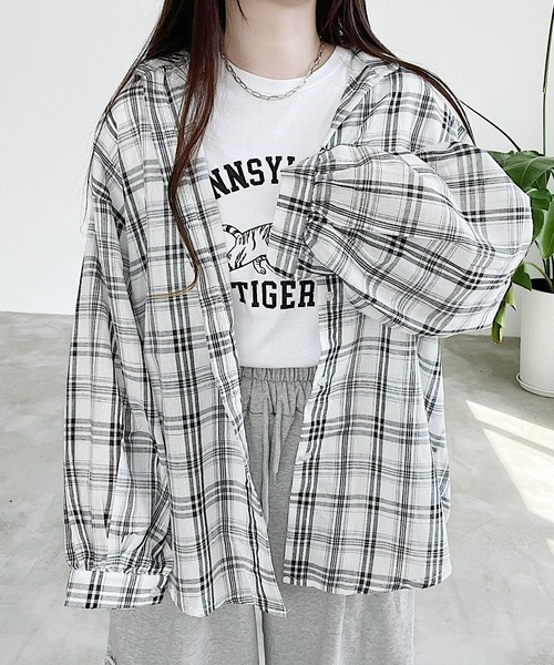 オーバーサイズチェックシャツ（シャツ/ブラウス）｜Nana(ナナ)（ナナ