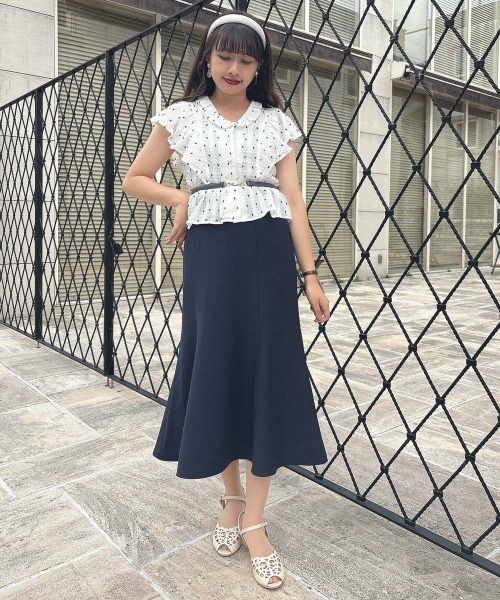 an another angelus(アンアナザーアンジェラス)の「スノードットフリル袖ブラウス/ananotherangelus(シャツ/ブラウス・レディース・ホワイト×ブラック/ブルー・FREE)」の22枚目の写真