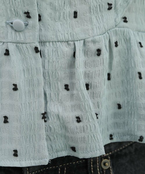 an another angelus(アンアナザーアンジェラス)の「スノードットフリル袖ブラウス/ananotherangelus(シャツ/ブラウス・レディース・ホワイト×ブラック/ブルー・FREE)」の16枚目の写真