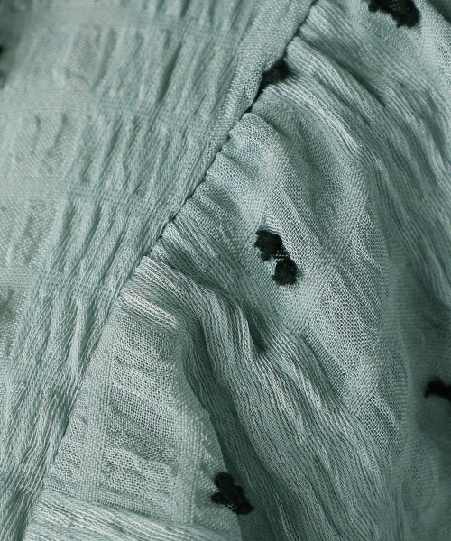 an another angelus(アンアナザーアンジェラス)の「スノードットフリル袖ブラウス/ananotherangelus(シャツ/ブラウス・レディース・ホワイト×ブラック/ブルー・FREE)」の7枚目の写真