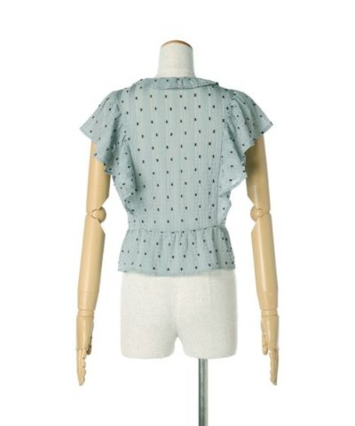 an another angelus(アンアナザーアンジェラス)の「スノードットフリル袖ブラウス/ananotherangelus(シャツ/ブラウス・レディース・ホワイト×ブラック/ブルー・FREE)」の11枚目の写真