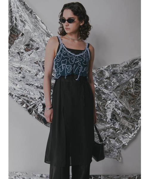 Solace（ソレイス）の「デザインニットキャミトップス（キャミソール・レディース・イエロー/グリーン/ネイビー・FREE）」の10枚目の写真