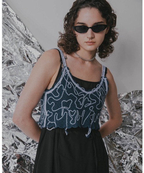 Solace（ソレイス）の「デザインニットキャミトップス（キャミソール・レディース・イエロー/グリーン/ネイビー・FREE）」の19枚目の写真