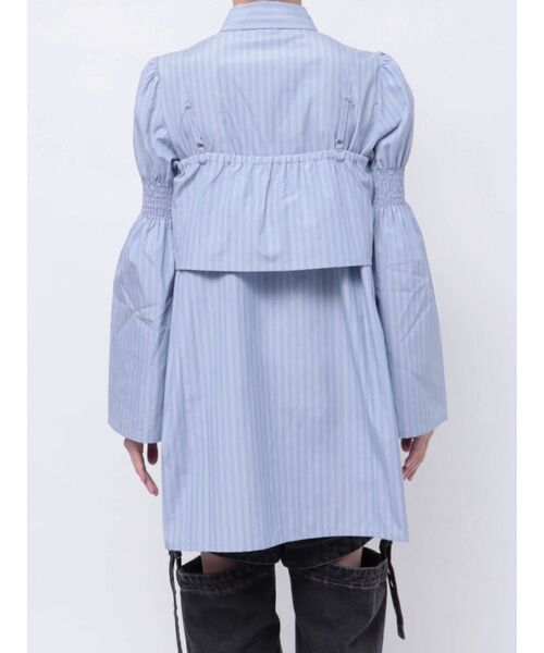 jouetie（ジュエティ）の「リボンビスチェレイヤードチュニックシャツ（シャツワンピース・レディース・オフホワイト/ブルー/ボルドー・MEDIUM）」の18枚目の写真