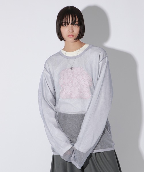 【セール】【UNISEX】シアーグラフィティニット（ニット/セーター）｜Anui（アニュイ）