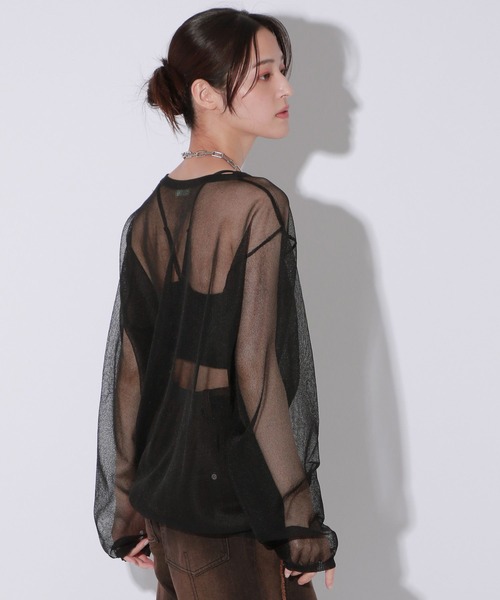 【セール】【UNISEX】シアーグラフィティニット（ニット/セーター）｜Anui（アニュイ）