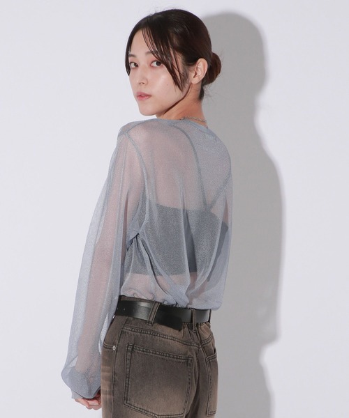 【セール】【UNISEX】シアーグラフィティニット（ニット/セーター）｜Anui（アニュイ）