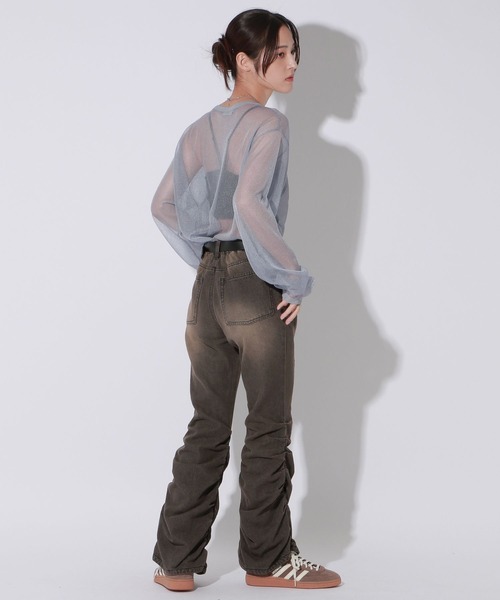 【セール】【UNISEX】シアーグラフィティニット（ニット/セーター）｜Anui（アニュイ）