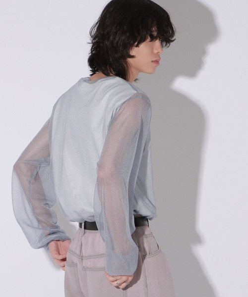 【セール】【UNISEX】シアーグラフィティニット（ニット/セーター）｜Anui（アニュイ）