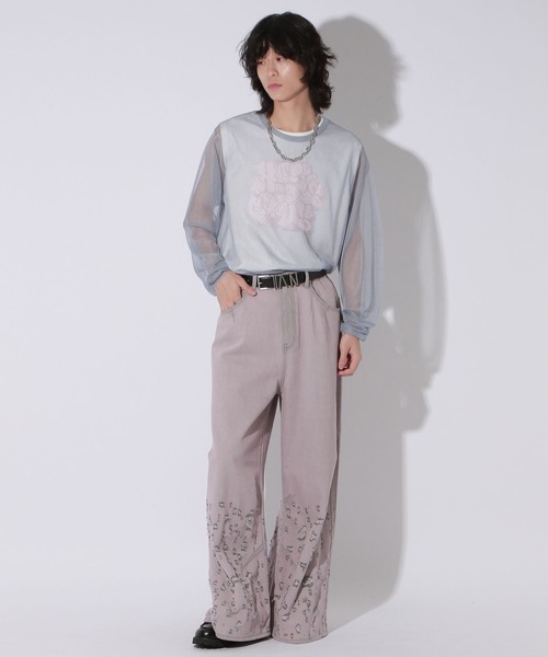 【セール】【UNISEX】シアーグラフィティニット（ニット/セーター）｜Anui（アニュイ）