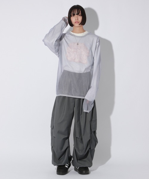【セール】【UNISEX】シアーグラフィティニット（ニット/セーター）｜Anui（アニュイ）
