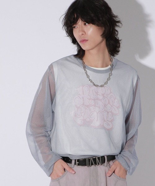 【セール】【UNISEX】シアーグラフィティニット（ニット/セーター）｜Anui（アニュイ）