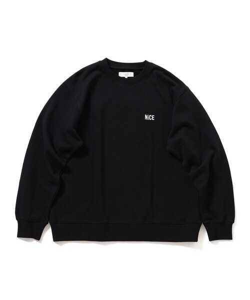 B:MING by BEAMS（ビーミングバイビームス）の「エンブロイダリー NiCE ロゴ クルーネック スウェット（スウェット・メンズ・ブラック/グリーン・SMALL/MEDIUM/LARGE/X-LARGE）」の13枚目の写真