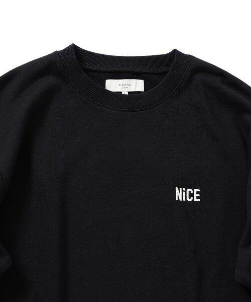 B:MING by BEAMS（ビーミングバイビームス）の「エンブロイダリー NiCE ロゴ クルーネック スウェット（スウェット・メンズ・ブラック/グリーン・SMALL/MEDIUM/LARGE/X-LARGE）」の14枚目の写真