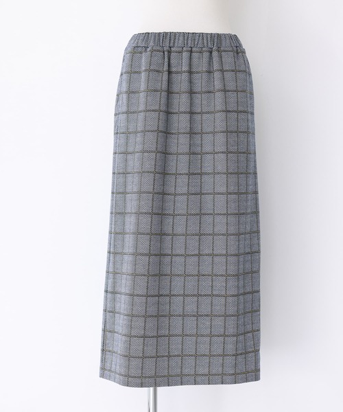 n'OrLABEL（ノアールレーベル）の「『ヘリンボーンチェック柄ナロースカート』（スカート・レディース・チャコール/ネイビー・2/1）」の11枚目の写真