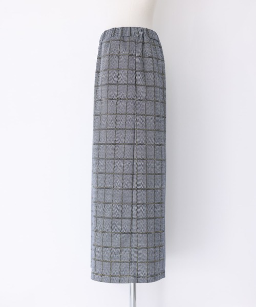 n'OrLABEL（ノアールレーベル）の「『ヘリンボーンチェック柄ナロースカート』（スカート・レディース・チャコール/ネイビー・2/1）」の12枚目の写真