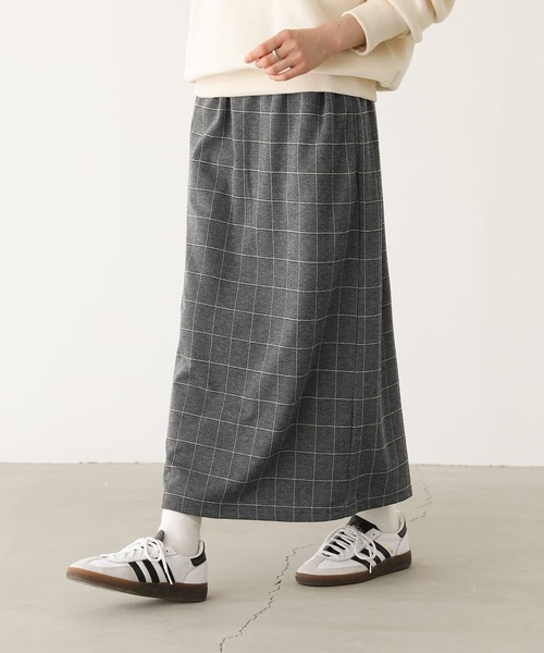 n'OrLABEL（ノアールレーベル）の「『ヘリンボーンチェック柄ナロースカート』（スカート・レディース・チャコール/ネイビー・2/1）」の21枚目の写真