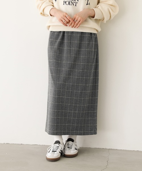 n'OrLABEL（ノアールレーベル）の「『ヘリンボーンチェック柄ナロースカート』（スカート・レディース・チャコール/ネイビー・2/1）」の22枚目の写真