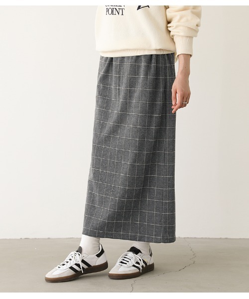 n'OrLABEL（ノアールレーベル）の「『ヘリンボーンチェック柄ナロースカート』（スカート・レディース・チャコール/ネイビー・2/1）」の20枚目の写真