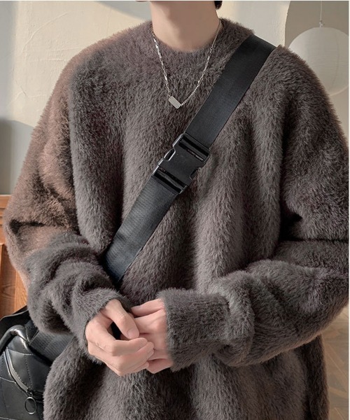 NEW GENTLEMAN(ニュージェントルマン)の「スティンキー シャギー クルーネック オーバーサイズニット(ニット/セーター・メンズ・ブラック/ホワイト/ブラウン・M/L)」の14枚目の写真