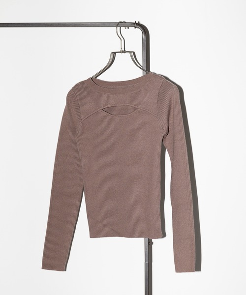 SETUP7(セットアップセブン)の「【SETUP7】crew neck front Slit Knit(ニット/セーター・レディース・グレイッシュブルー/ブラック/モカ・FREE)」の21枚目の写真