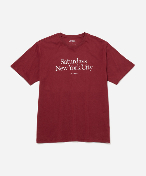 Saturdays NYC(サタデーズ ニューヨークシティ )の「Miller Standard SS TEE(Tシャツ/カットソー・メンズ・レッド/ブルー・XL/S/M/L/X-SMALL)」の1枚目の写真