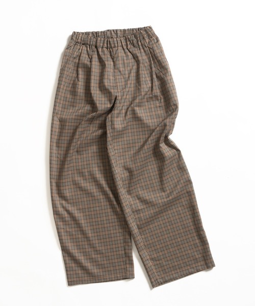 新品 定価3万 CLANE チェック柄 パンツ ATON AURALEE アソートタックワイドチェックパンツ（その他パンツ）｜Adoon