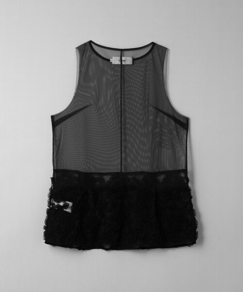 JANE SMITH / JOHN SMITH（ジェーンスミスジョンスミス）の「＜JANE SMITH＞フラワーエンブロイダリー チュール ミニドレス（ワンピース・レディース・ブラック・38）」の2枚目の写真