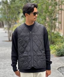 【TAION】MILITARY W-ZIP V NECK DOWN VEST / ミリタリー Vネックジップ ダウンベスト