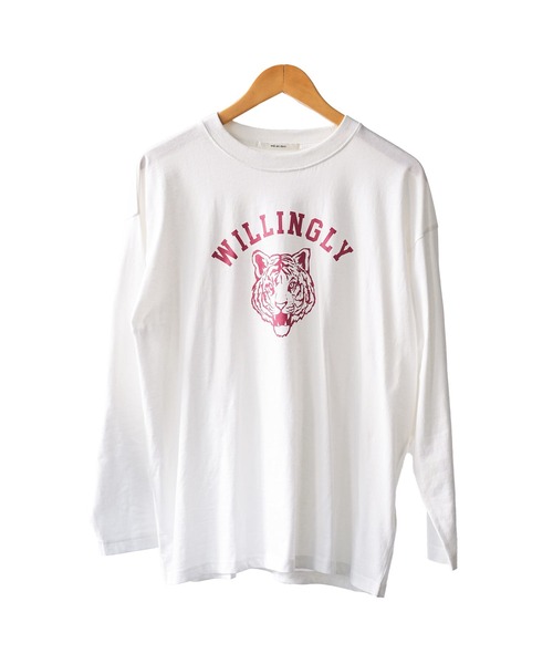 mili an deni(ミリアンデニ)の「カレッジプリントロンT(Tシャツ/カットソー・レディース・ネイビー/ブラック/チャコールグレー/オフホワイト・L/M)」の18枚目の写真