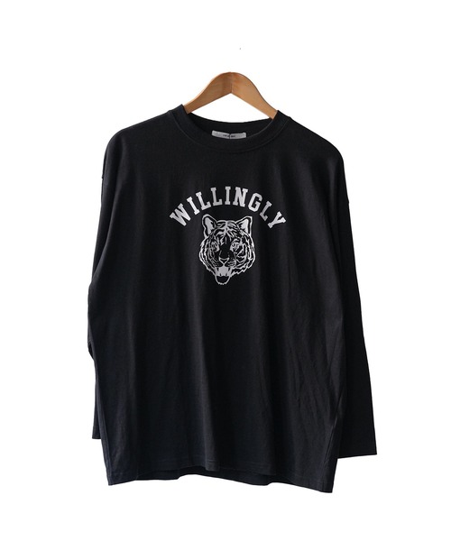 mili an deni(ミリアンデニ)の「カレッジプリントロンT(Tシャツ/カットソー・レディース・ネイビー/ブラック/チャコールグレー/オフホワイト・L/M)」の19枚目の写真